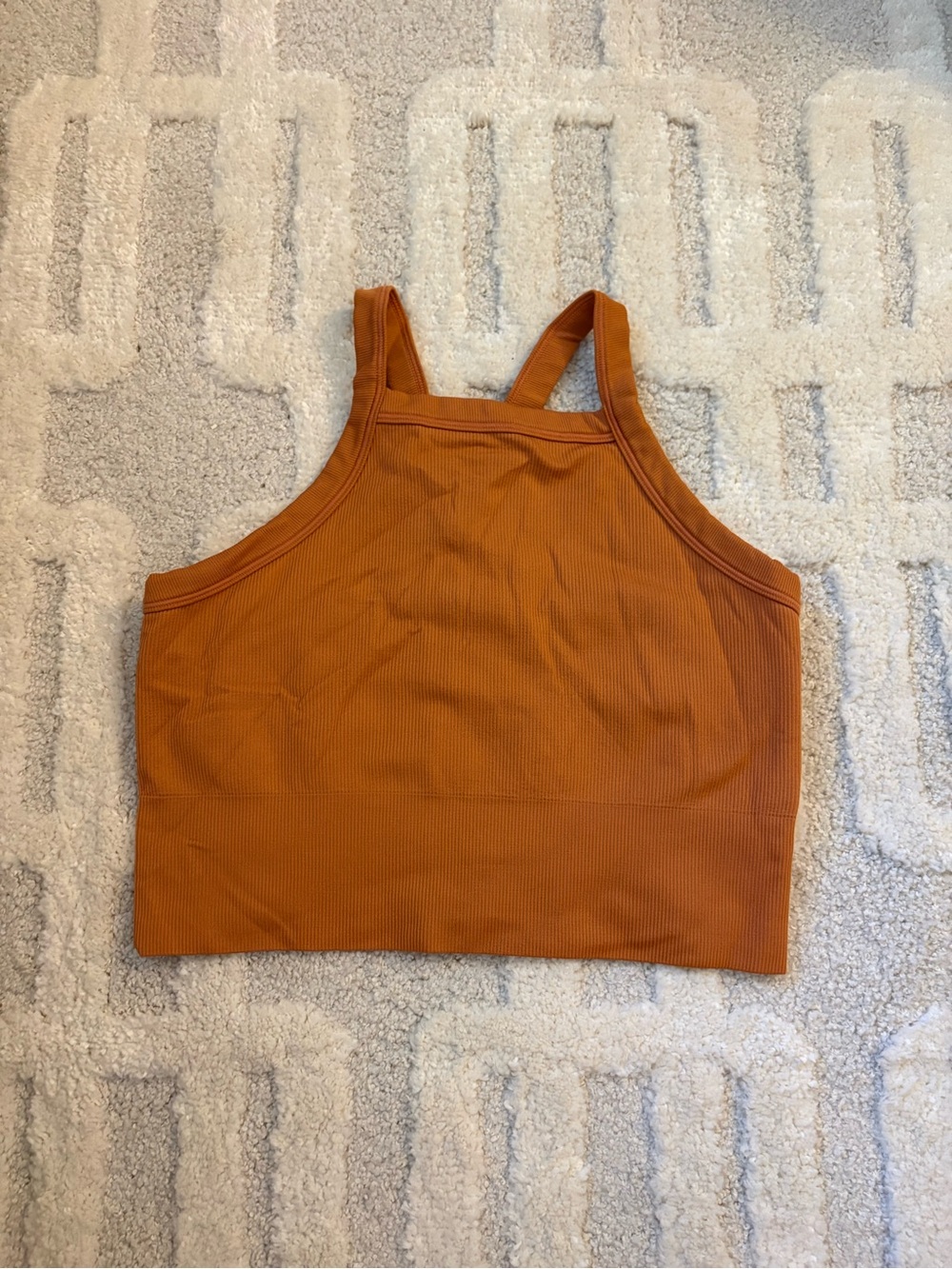 Madewell Women’s Ribbed Rust Tank Crop Top